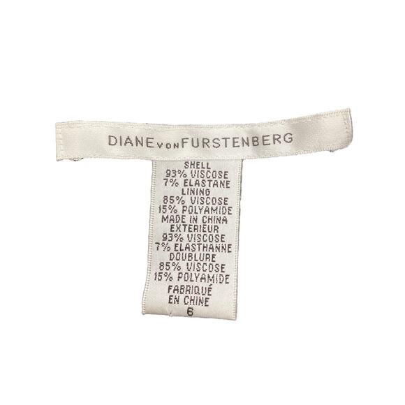 Diane Von Furstenberg Dress Women’s Size 6 ‘Marcella’ Velvet Burnout Strapless - Picture 5 of 5